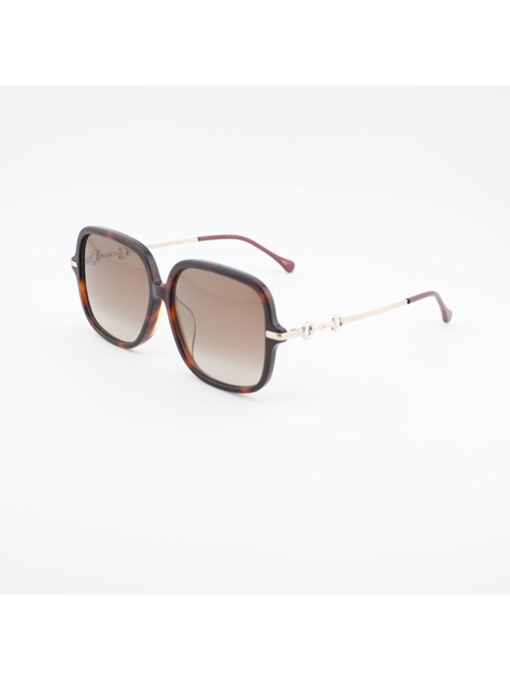 Gucci GG0884SA 002 Sunglasses Havana Square Frame, Brown Lenses - Picture 2 of 12